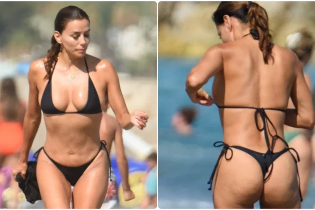 Eva Longoria black bikini Marbella
