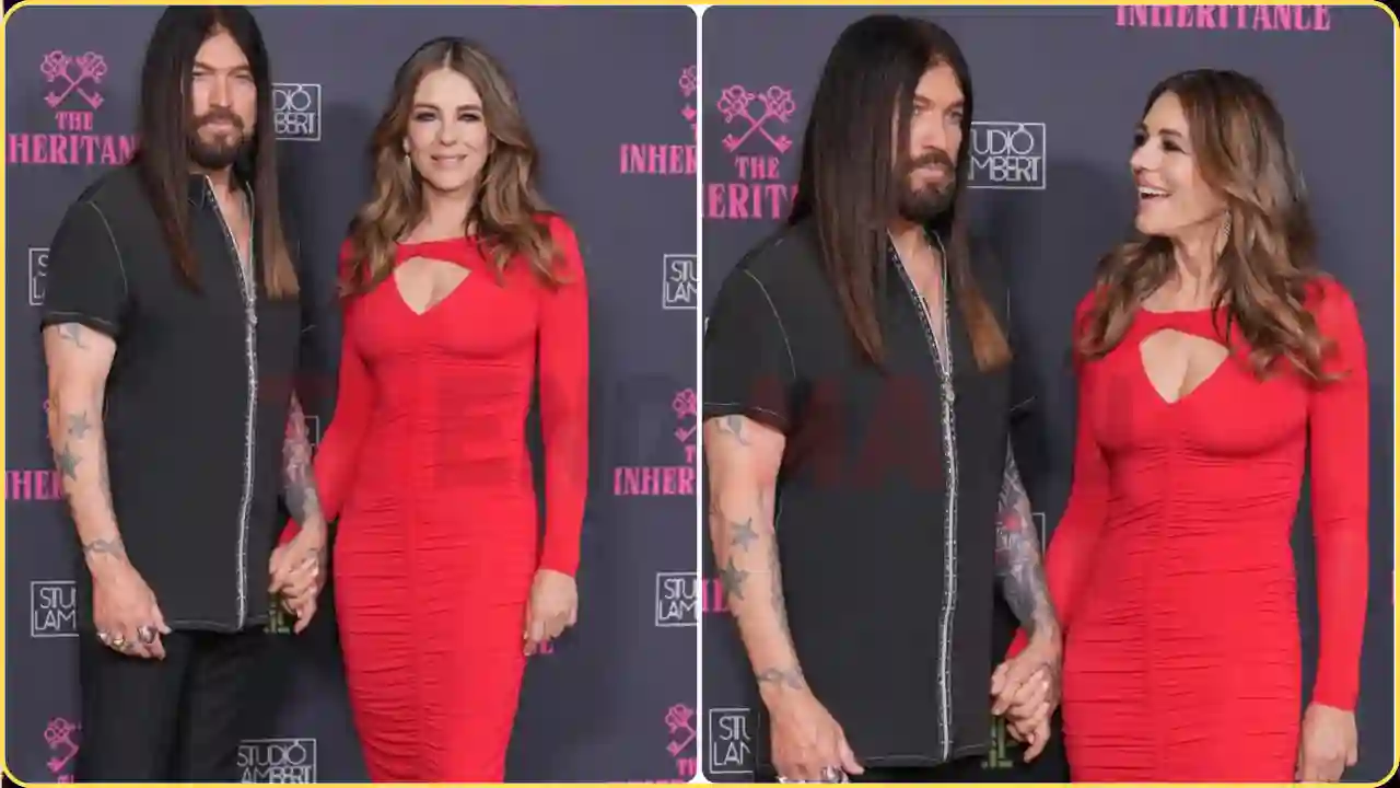 Elizabeth Hurley Stuns in Daring Y2K Dress with Billy Ray Cyrus