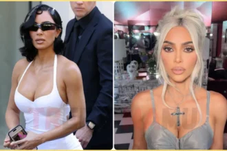 Kim Kardashian blond hair transformation